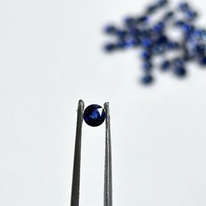 Zafiro Natural de Difusión de la Mejor Calidad, Zafiro Azul Corte Redondo de 4mm, Gema Suelta para Joyería, Certificado IGI, al por Mayor - Product Image 3