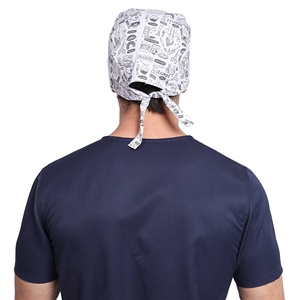 Professional Men <b>Scrub</b> <b>Cap</b> Cotton Surgical Doctor Nurse Adjustable Medical Operating Room Hat Hospital Work <b>Cap</b> Supplier - Product Image 2