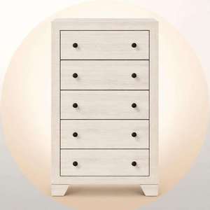 Commode de rangement blanche moderne TSCA CARB P2, meuble de chambre à coucher très vendu, organisateur de placard B6982, commode B6982 - Product Image 4