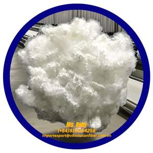 Oferta Especial: Fibra de Poliéster Reciclada 3D 15D Hueca Conjugada, Material de Relleno Blanco Siliconado, Hilado HCS de Vietnam - Product Image 2