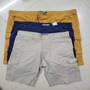 <b>Men's</b> 2XL 6-Pocket 100% Cotton Woven Solid Cargo <b>Shorts</b> Drawstring Closure Mid Waist Breathable Casual Branded Labels Plain Dyed - Product Image 1