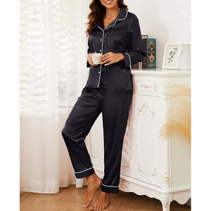 Pijamas de Satén para Mujer, Lencería Sexy, Ropa de Dormir para Mujer, Vestido de Noche Sensual, Tallas Grandes, Ropa de Dormir para Mujer a Precio Económico, OEM - Product Image 2