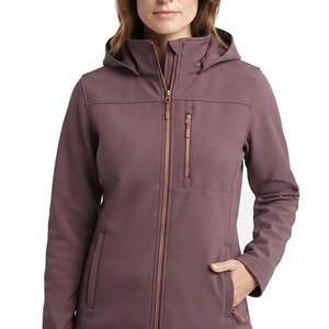 Chaqueta Softshell con Capucha Color Malva para Mujer, Personalizada, Impermeable, Cortavientos, con Bolsillo con Cierre en el Pecho, Forro Polar, Ropa Deportiva para Exteriores, Venta al Por Mayor, OEM - Product Image 6