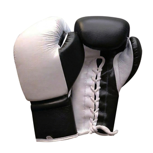 ราคาโรงงาน รับทำโลโก้ตามสั่ง ถุงมือชกมวยแบบผูกเชือก หนังแท้ 100% ผลิตตามสั่ง อุปกรณ์ชกมวยระดับมืออาชีพ - Product Image 1