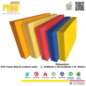 Custom Eco-Friendly PVC WPC <b>Foam</b> Cabinet Panels 30mm <b>Thick</b> with 0.6 G/cm3 Density Non-Toxic Plastic Materials for Furniture - Product Image 2