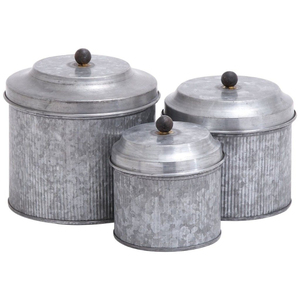 Conteneur de rangement décoratif en métal galvanisé de qualité supérieure, design canne à sucre, pour lait, sucre, café et sel, très tendance - Product Image 2