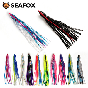 Señuelo de Pesca Seafox con Diseño de Rayas Azules, Plateadas y Rosas, de PVC, de 15-21 cm/6-8 Pulgadas, para Pesca de Marlin y Pesca de Grandes Peces - Product Image 1