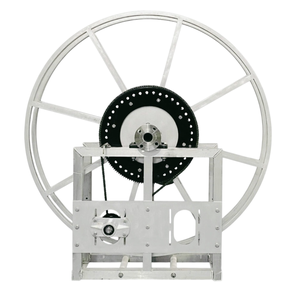 Carrete de manguera industrial de aluminio de alta resistencia para exportación OEM, duradero, de aviación, de un solo enrollamiento, para repostaje de aeronaves, TechnoJet, fabricado en Vietnam, 12V - Product Image 1