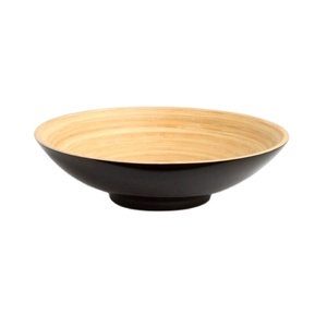 Ensaladera de bambú natural 100% ecológica de Hathai, vajilla de laca hecha a mano, estilo minimalista para regalos de negocios - Product Image 1