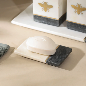 Plateau à savon en marbre, support à savon rond au design minimaliste, facile à nettoyer, pour la salle de bain - Product Image 6