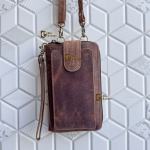 2026 Fashionable Phone Purse Handbag Real Genuine Leather New Design Sling <b>Bag</b> <b>Small</b> Size <b>Bags</b> Wristlet Pouch Sling <b>Bag</b> - Product Image 1