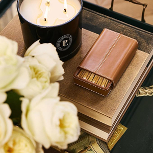 Handmade Leather Matchstriker – Decorative <b>Matchbox</b> Holder with Built-In Striker Leather Match Box - Product Image 5