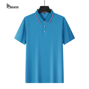 Camiseta Polo Blanca de Manga Corta para Hombre de Relevo Industries, Color Sólido, Logotipo Bordado, Talla Grande, Algodón - Product Image 6