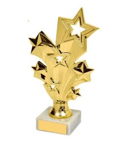 Trofeo dinámico multielegante de oro sobre base de mármol. Premios de victoria disponibles a precios de mayorista. - Product Image 1