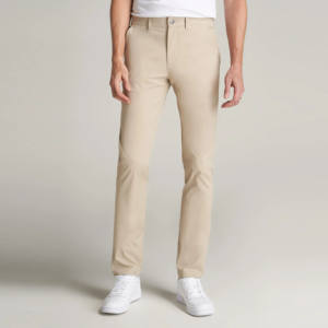 Pantalon Homme Sur Mesure de Haute Qualité, Coupe Slim, Effet Délavé, Extensible, 100% Coton, Tissu Côtelé Imperméable avec Cordon de Serrage, Idéal Printemps - Product Image 1