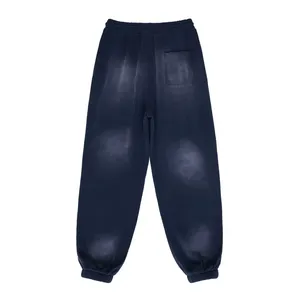 Customizable 100% Cotton Worsted Hip Hop Waterproof <b>Jogger</b> Sweatpants Men High OEM Service <b>Stacked</b> Acid Wash Screen Print 2026 - Product Image 5