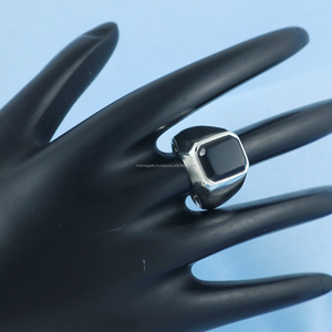 Anillo de Bodas de lujo para hombre, Plata de Ley 925, cristal Original hecho a mano, piedras preciosas Premium, anillos finos de pera ajustables - Product Image 2