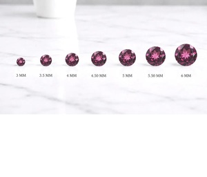 Rhodolite grenat rose naturel, taille ronde 3MM - 6MM, facetté - Rhodolite grenat rose en vrac, qualité AAA pour la fabrication de bijoux - Product Image 4