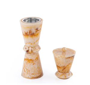 European Style sandalwood Bakhoor Burner Set with Metal Insert and Mesh Lid Aromatherapy <b>Diffuser</b> All Season Use At Best Price - Product Image 2