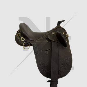 Silla de montar australiana personalizada de cuero genuino con armazón de madera, asiento profundo y duradera para equitación, suministro al por mayor - Product Image 2