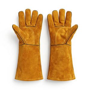 Gants de soudage en cuir, avec pouce droit, sans doublure, 35 cm, résistants aux hautes températures, anti-éclaboussures - Product Image 3