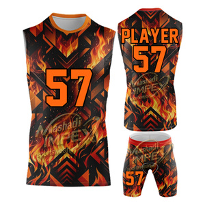 เสื้อฟุตบอล 7v7 แบบขายส่งสั่งทำพิเศษ ระบายอากาศได้ดี พิมพ์ลายบนผ้าสแปนเด็กซ์/โพลีเอสเตอร์ ชุดยูนิฟอร์มอเมริกันฟุตบอลสำหรับผู้ใหญ่แบบ unisex - Product Image 4