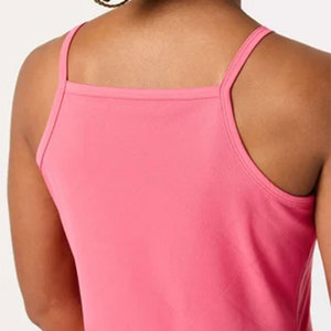 Tenues de cheerleading personnalisées roses sans manches, uniformes d'équipe axés sur la performance, polyester/spandex - Product Image 4