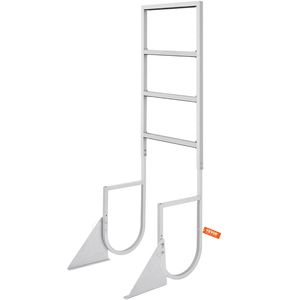 Scaletta Pieghevole a 4 Gradini in Lega di Alluminio per Pontone, Capacità di Carico 350 Libbre, con Tappetino Antiscivolo - Product Image 1