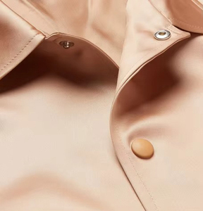 Men's <b>Coaches</b> Jackets Custom Satin Single-Row Button Stand Collar Solid Pattern Casual Style <b>Coaches</b> Jacket For Online Sale - Product Image 3