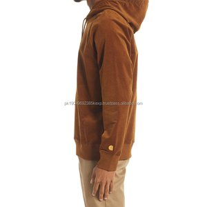 Oem High Quality Premium Hoodies Custom Logo Embroidery Vintage Heavyweight <b>Brown</b> Corduroy Hoodie - Product Image 3