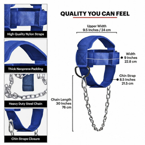 Arnés de Cabeza Ajustable para Levantamiento de Pesas, Cinturón de Ejercicio para Fortalecer el Cuello, Correa de Fitness, Nuevo Arnés de Cabeza de Cuero de Alta Calidad al por Mayor - Product Image 4