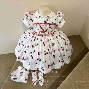 Sweet <b>cherry</b> girls <b>dress</b> in soft cotton, custom design, made in Vietnam by MITEXCO, trusted supplier. - Product Image 1