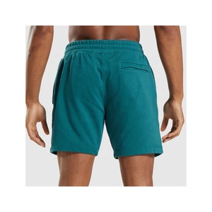 Summer Men's Casual Gym Breathable Mid Drawstring Knitted Shorts <b>Black</b> Customizable Pocket gym Shorts - Product Image 2
