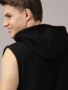 <b>Sleeveless</b> <b>Hoodie</b> Men's Polyester/Cotton Casual Style Pullover Hooded Vest With Kangaroo Pocket Comfortable Relaxed Fit Apparel - Product Image 5
