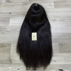 Pelucas de Cabello Humano Vietnamita Liso Natural y Negro de Alta Calidad con Cutículas Alineadas, Peluca Frontal de Encaje Suizo 5x5 HD - Product Image 2