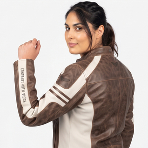 Fashion Motorcycle Biker Leather Riding Coat Moto Biker Cycling Leather <b>Jacket</b> Men Classic Motorcycle Leather <b>Jacket</b> <b>Women</b> - Product Image 6
