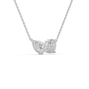 Lab Grown Diamond <b>Pendant</b> 2.00 Carat Oval Brilliant Cut 14K <b>Solid</b> <b>Gold</b> Lightweight Engagement Jewelry with IGI Certification - Product Image 3