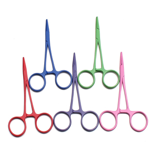 Porte-aiguilles chirurgicaux à revêtement arc-en-ciel, à mâchoires dentelées, manuels, certifiés CE Classe II, pour la formation en suture des étudiants en médecine et les hôpitaux - Product Image 1