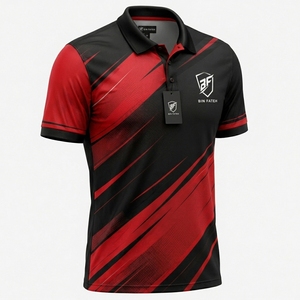 Polo en maille respirant et à séchage rapide pour homme, avec logo personnalisé, col rabattu, à prix abordable, par sublimation - Product Image 6