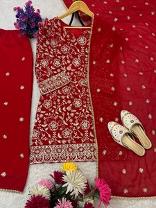 Indian Boutique Designer Georgette Traditional Suit Dupatta <b>Wedding</b> Engagement Women Dress Ethnic Bridal Party Wear Exclusive - Product Image 2