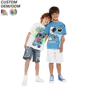 T-shirt décontracté d'été pour garçons, 100 % coton, 200 GSM, haute qualité, manches contrastées, poche, logo personnalisé, écologique, séchage rapide - Product Image 6