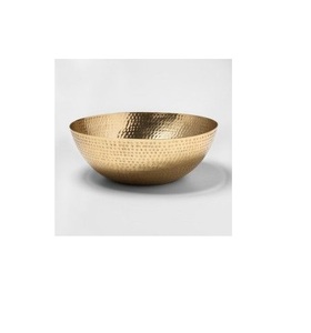 Cuenco de latón decorativo para servir, vajilla de cocina para servir frutas, aperitivos, ensaladas, frutos secos y comidas festivas. - Product Image 1