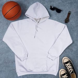 Sudadera con Capucha para Hombre, Forro Polar, Tejido de Punto, Corte Regular, 100% Algodón, Transpirable, Ropa de Calle Larga para Invierno - Product Image 3