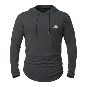 Winter Casual Men's Gym <b>Hoodies</b> with Eco-Friendly Quick Dry Breathable Fabric Adjustable Hood Customizable for <b>Workouts</b> Running - Product Image 1