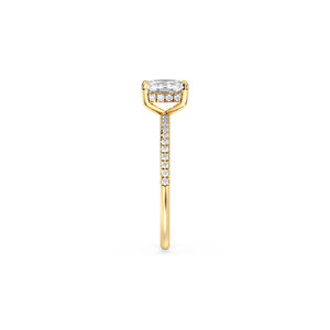 REYES Cushion Shape 1.17Carat Lab Grown Diamond Hidden Halo Solitaire Ring in 14K Solid Gold Luxury Jewelry <b>For</b> Every Occasions - Product Image 5