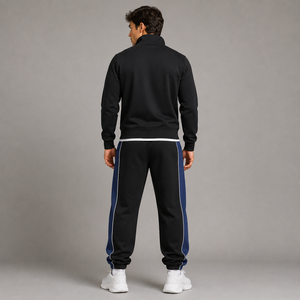 Men's Jogger Sweatpants Side Stripe Casual Winter Wear Sweat <b>Pants</b> Men Drawstring Waist Jogger Fleece Trouser Pajama - Product Image 2