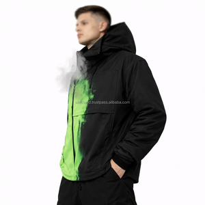 Blouson Bomber Décontracté à Capuche pour Homme, Nouveau Modèle en Velours Côtelé Imperméable, Style Vintage Teint Uni, Coupe Oversize, Idéal Printemps - Product Image 6