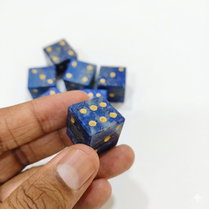 Stone Lapis lazuli D6 <b>Dice</b> Cube Natural Gemstone Crystal Stone D6 <b>Dice</b> Engraved Stone Custom <b>Dice</b> <b>Sets</b> - Product Image 6