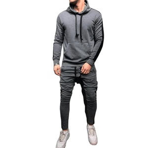 ชุดกีฬาผ้าฟลีซ2ชิ้นสำหรับฤดูใบไม้ร่วง, ชุดวอร์มสำหรับวิ่งพร้อมโลโก้ด้านหน้าชุดกีฬาเป็นมิตรต่อสิ่งแวดล้อม - Product Image 6