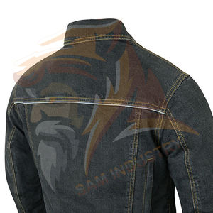 Chaquetas de mezclilla para hombre a precios razonables para uso en exteriores, estilo casual y urbano, chaqueta de mezclilla para hombre en color sólido - Product Image 6